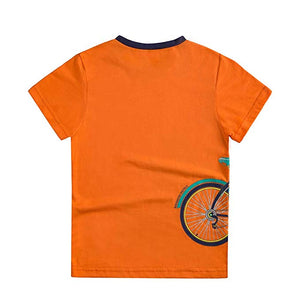 KID1234 Boys T-Shirts Tee Shirts School Short Sleeve Crew Neck Cotton Kids Tops Clothes