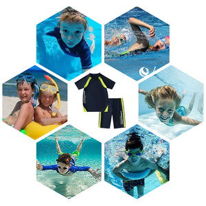 KID1234 Swimsuits for Boys - 2 Piece Set Boys Swimsuit,Wetsuit for Kids 4-12 Years